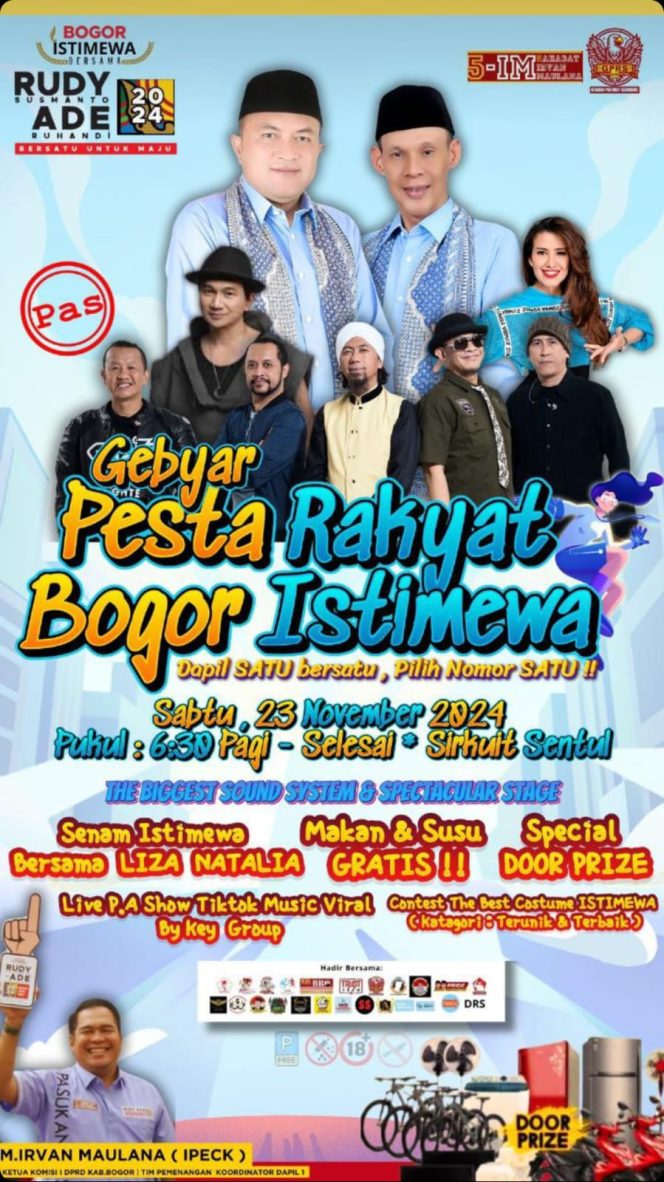 
					Irvan Maulana Bakal Gelar Gebyar Pesta Rakyat Bogor Istimewa untuk Kejar Target Kemenangan 90 Persen Rudy-Jaro Ade di Dapil I