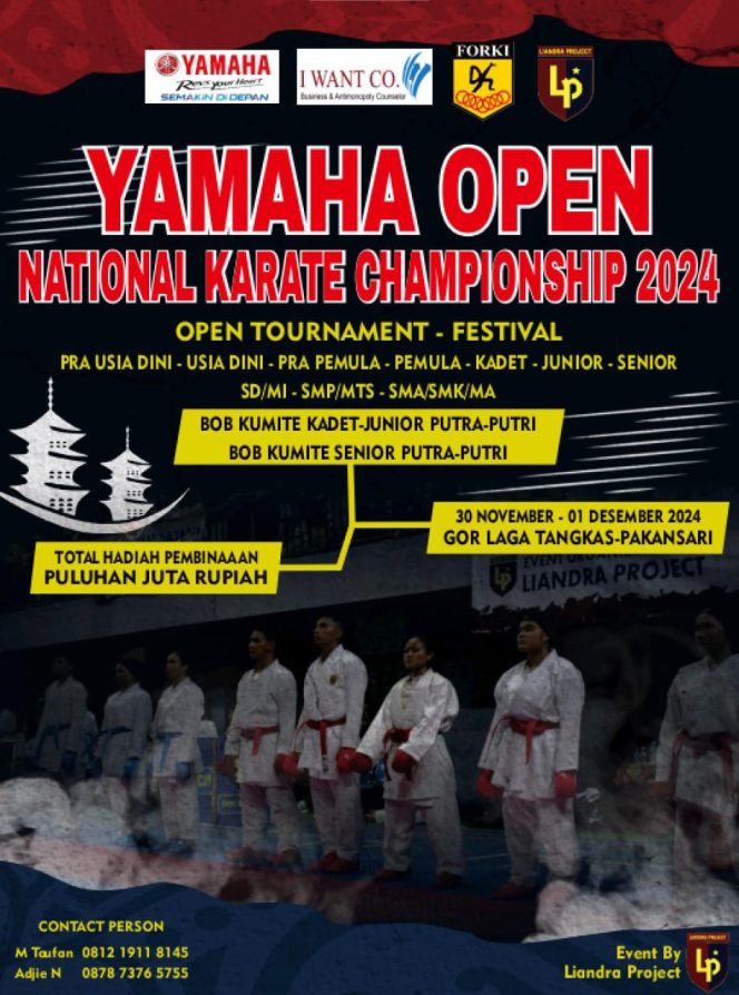 
					Event Yamaha Open National Karate Championship 2024 Diikuti 1.000 Peserta