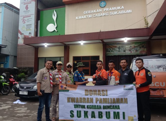 
					Pramuka Kwarran Pamijahan Serahkan Donasi untuk Korban Bencana di Sukabumi