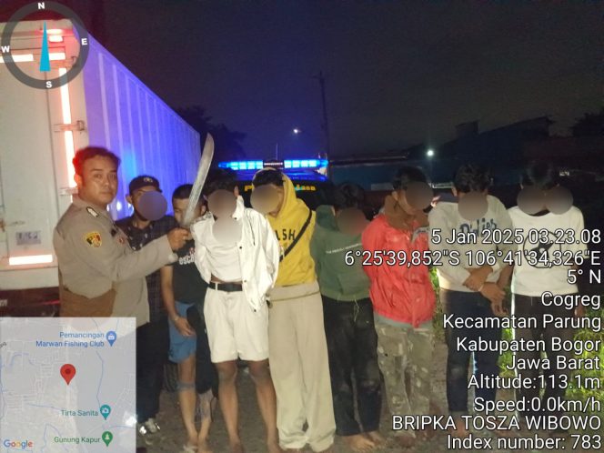 
					Polsek Parung Ringkus 8 Anggota Gangster Terlibat Tawuran di Desa Cogreg