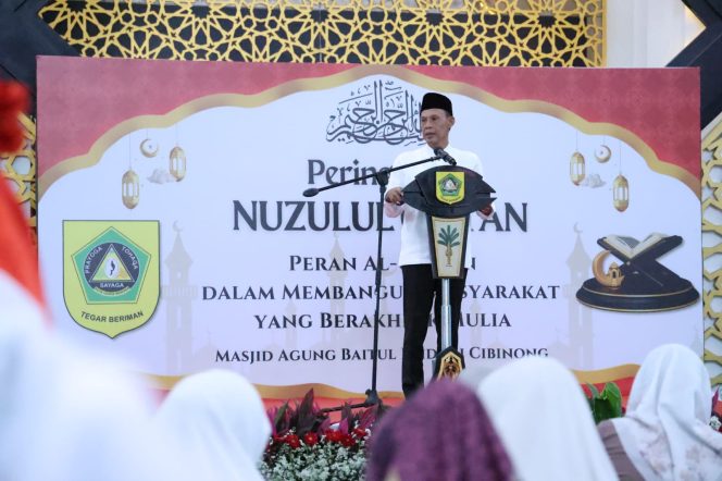 
					Laksanakan Arahan Bupati, Wabup Jaro Ade Pimpin Peringatan Nuzulul Qur’an, Tingkatkan Gotong-royong