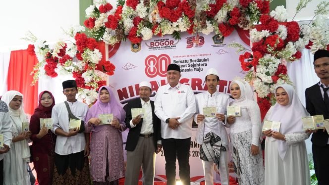 
					Bahagia Tanpa Biaya, 53 Pasangan Sah Jadi Suami Istri Lewat Program Nikah Gratis di Sukamakmur
