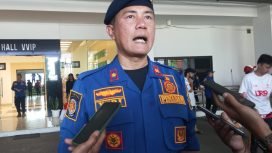 Kepala Dinas Damkar Kabupaten Bogor, Yudi Santosa saat dimintai keterangan di kawasan Cibinong. (Erwin | Bogoristimewa)